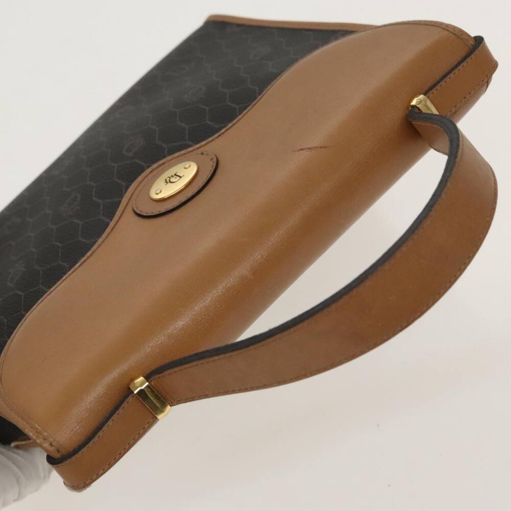 DIOR Honeycomb Canvas Hand Bag Pvc Black Brown - Picture 6 of 12